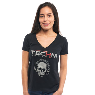 Skull Techni Female Black T-Shirt