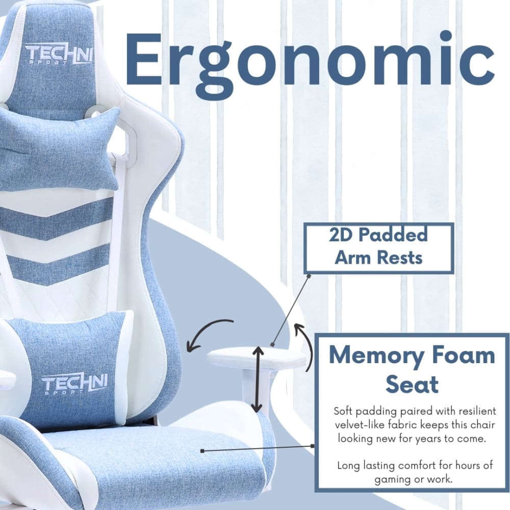 Pastel Fabric Gaming Chair – Techni Sport
