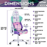 Dimensions of the kawaii gaming chair. 