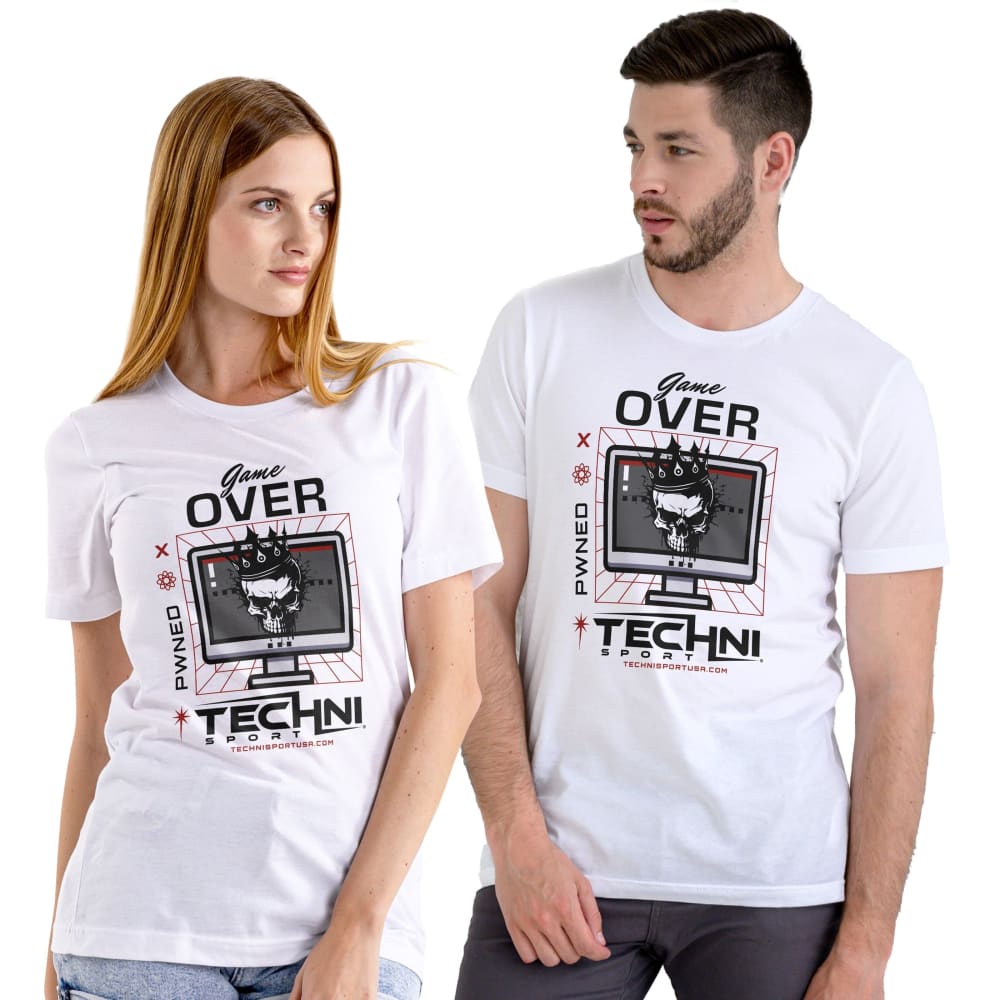 GAME OVER Unisex White T-Shirt Shirts