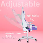 Not just a cute gaming chair, but adjustable with a full recline mode, rock and tilt function. 