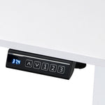 Black adjustable desk control panel.