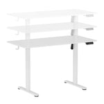 White adjustable standing desk.