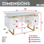 Arctic White Gaming Desk Gaming Desk