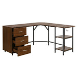 Dallas Walnut L Shape Gaming Desk Gaming Desk