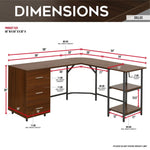 Dallas Walnut L Shape Gaming Desk Gaming Desk