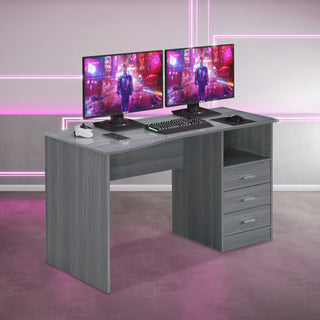 Glacier Grey Gaming Desk