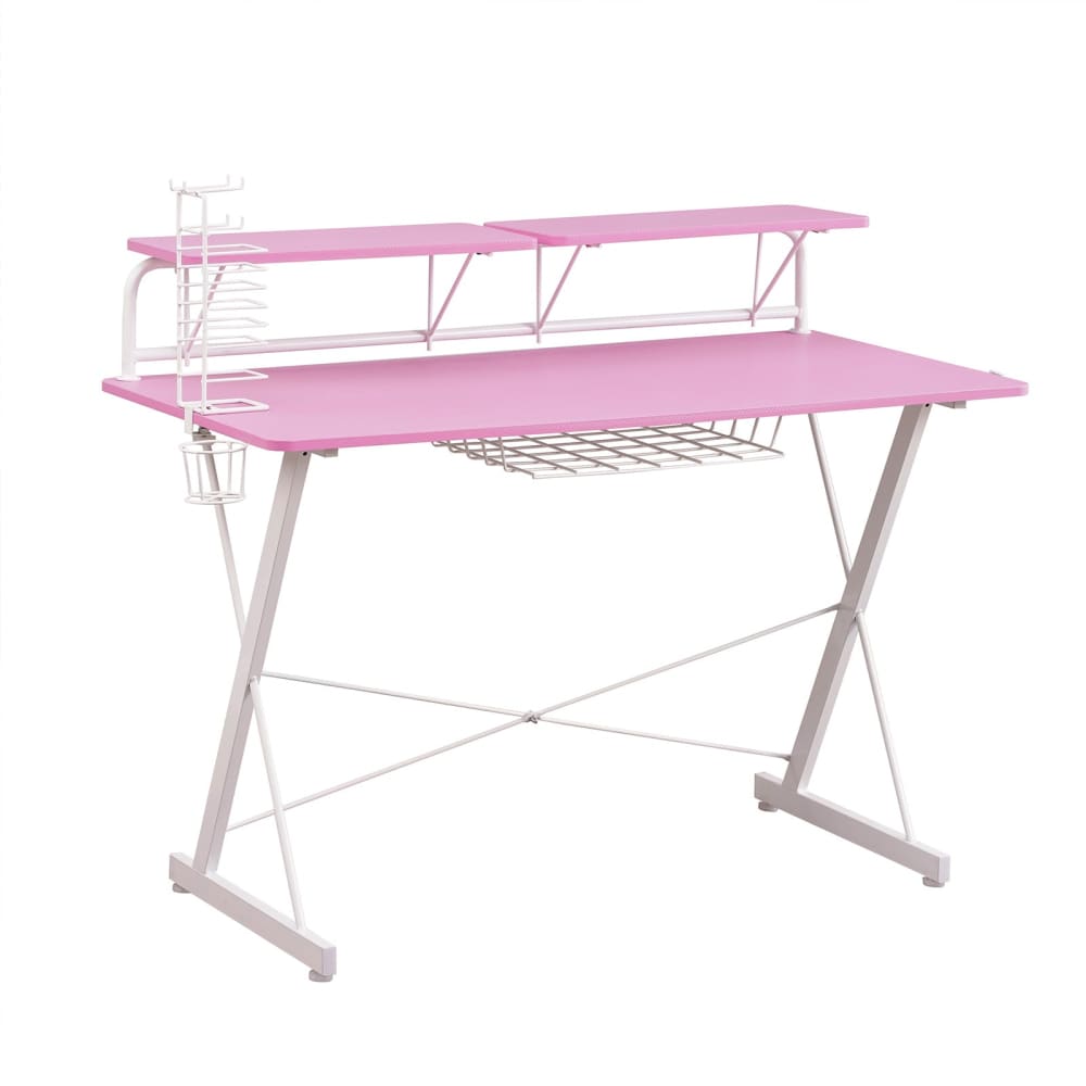 Pink Carbon Gaming Desk Pink Gaming Desk