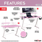 Pink Carbon Gaming Desk Pink Gaming Desk