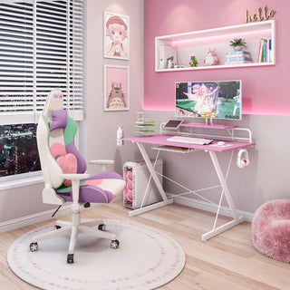 Pink Carbon Gaming Desk