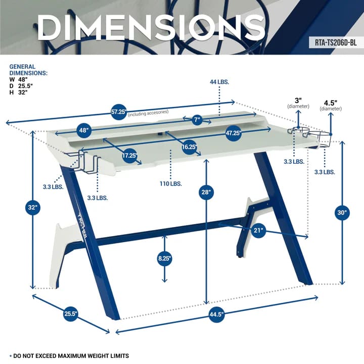 Jabba Gaming Desk Red Gaming Desk