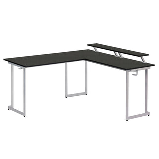 Warrior Gaming Desk Black & Silver Gaming Desk