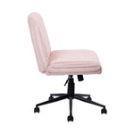 Pink criss cross chair with memory foam seat.  