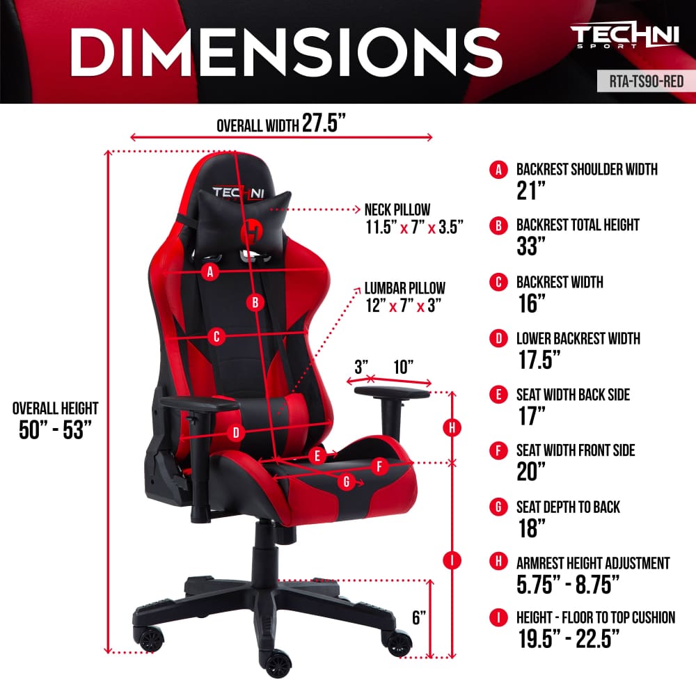 ProGamer2 Red Gaming Chair Gaming Chair