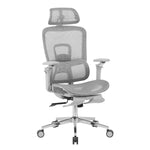Techni Sport Ergon Mesh Gaming Chair in gray, front-facing view on white background 