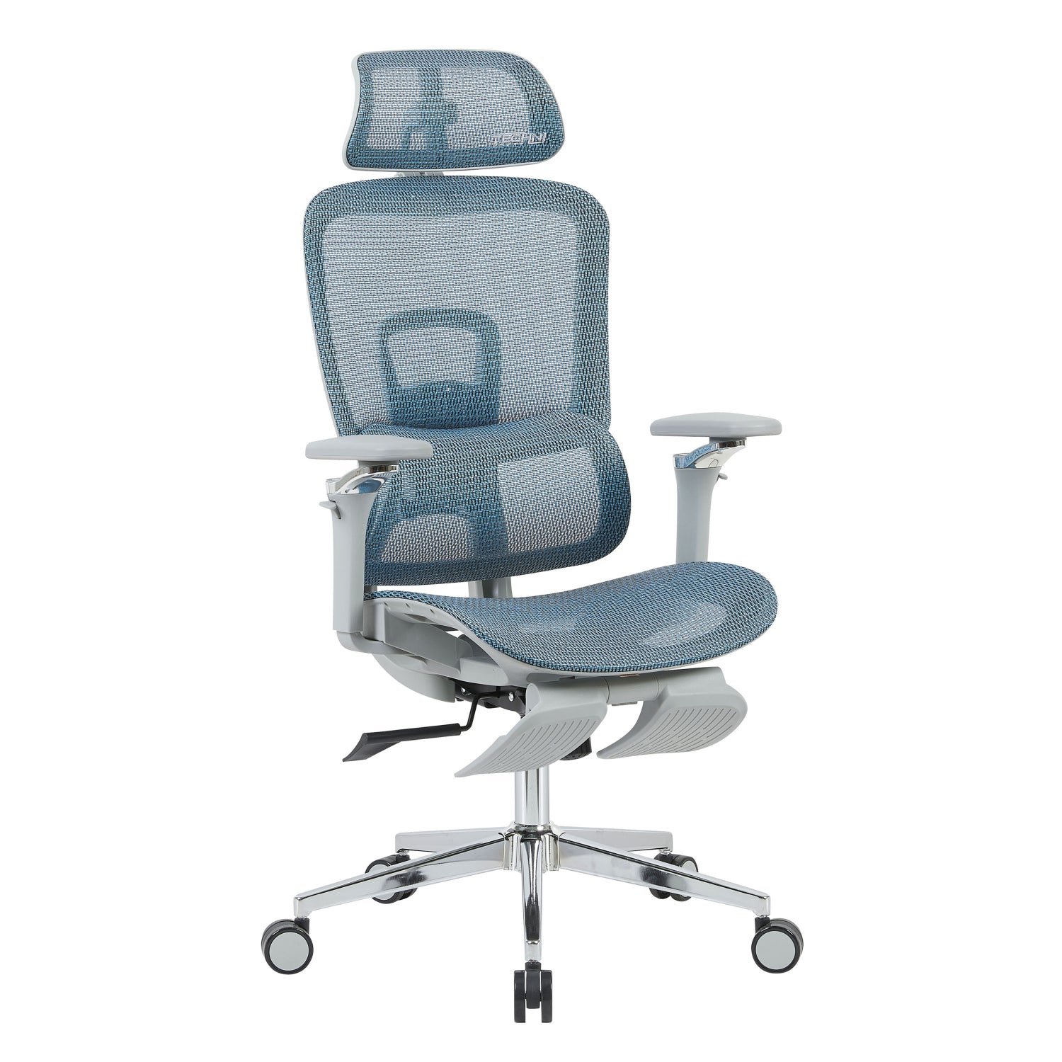 Techni Sport Ergon Mesh Gaming Chair in teal, front-facing view on white background 