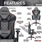 GamerXL Grey Gaming Chair Gaming Chair
