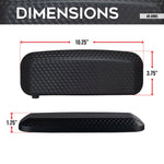 Black carbon fiber armrest dimensions.