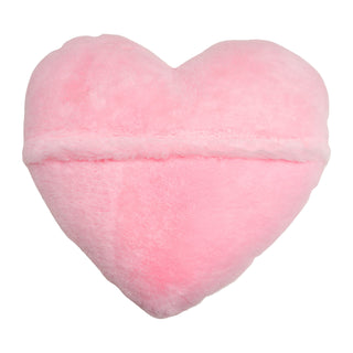 Plush Heart Pink Lumbar Pillow