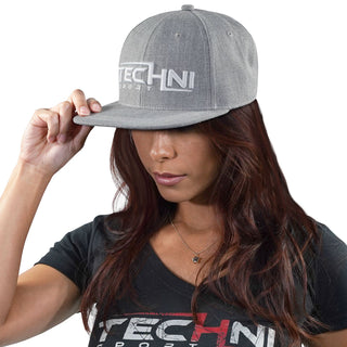 GamerTwo Techni Sport Snapbacks Grey / White Hats