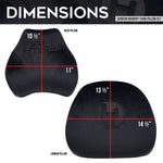 GameON-Black Memory Foam Neck & Lumbar Pillow Set Pillow