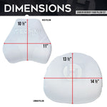 GameON-White Memory Foam Neck & Lumbar Pillow Set Pillow