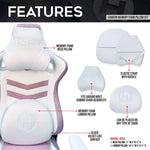 GameON-White Memory Foam Neck & Lumbar Pillow Set Pillow