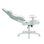 Adjustable, green gaming chair with a full 150 degree recline and rock/tilt function.  