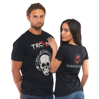 Skull Techni Male Black T-Shirt Shirts