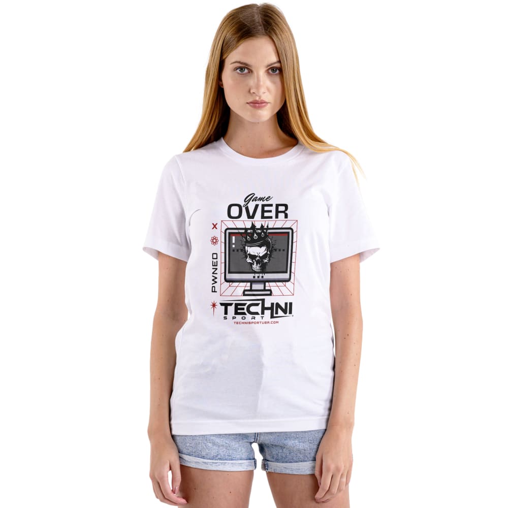 GAME OVER Unisex White T-Shirt Shirts