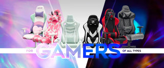 Assortment of gaming chairs.