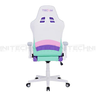 The kawaii gaming chair, is a beautiful pink and white gaming chair with pastel purple and mint accents. 