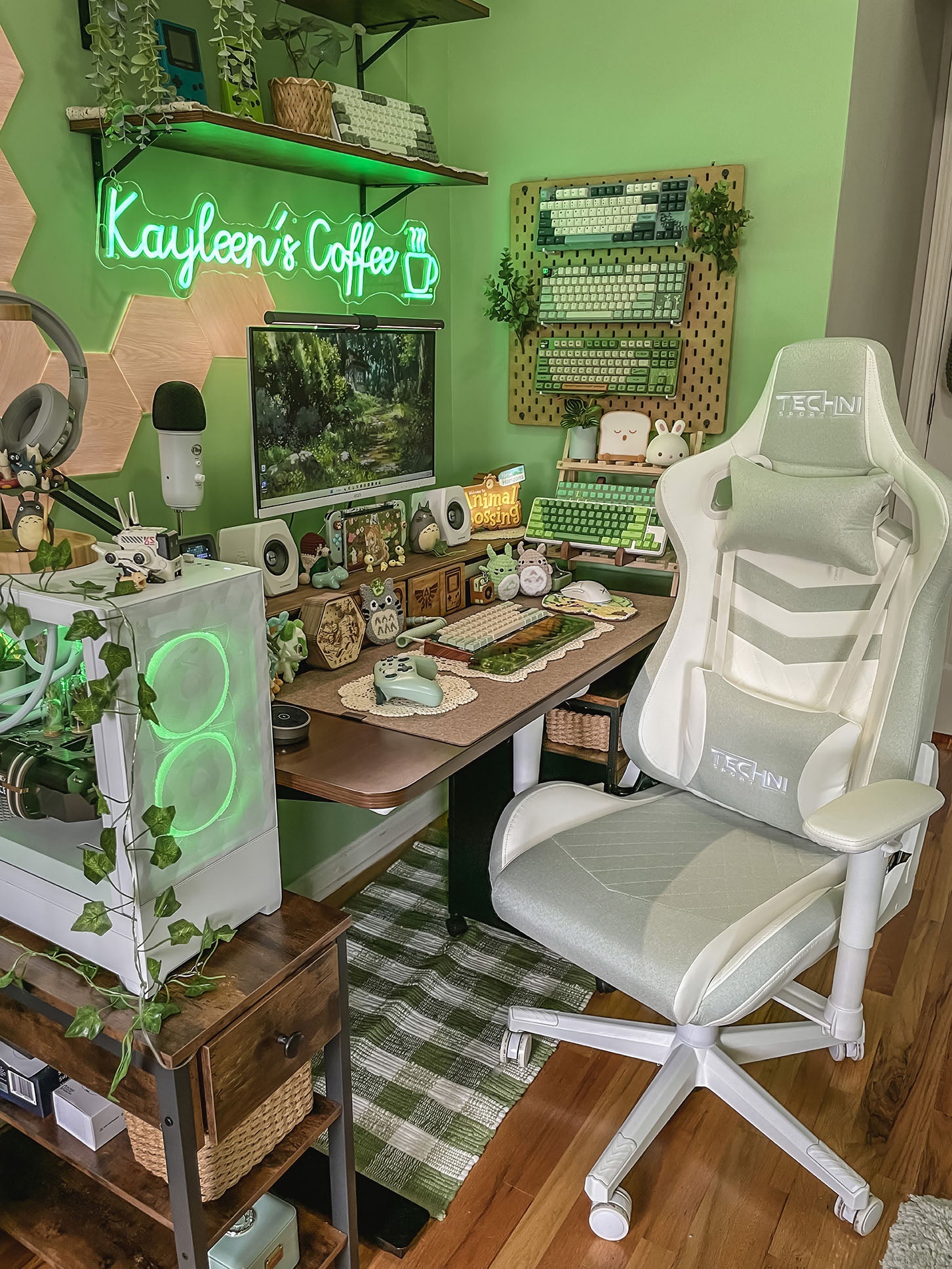 Pastel green gaming discount chair