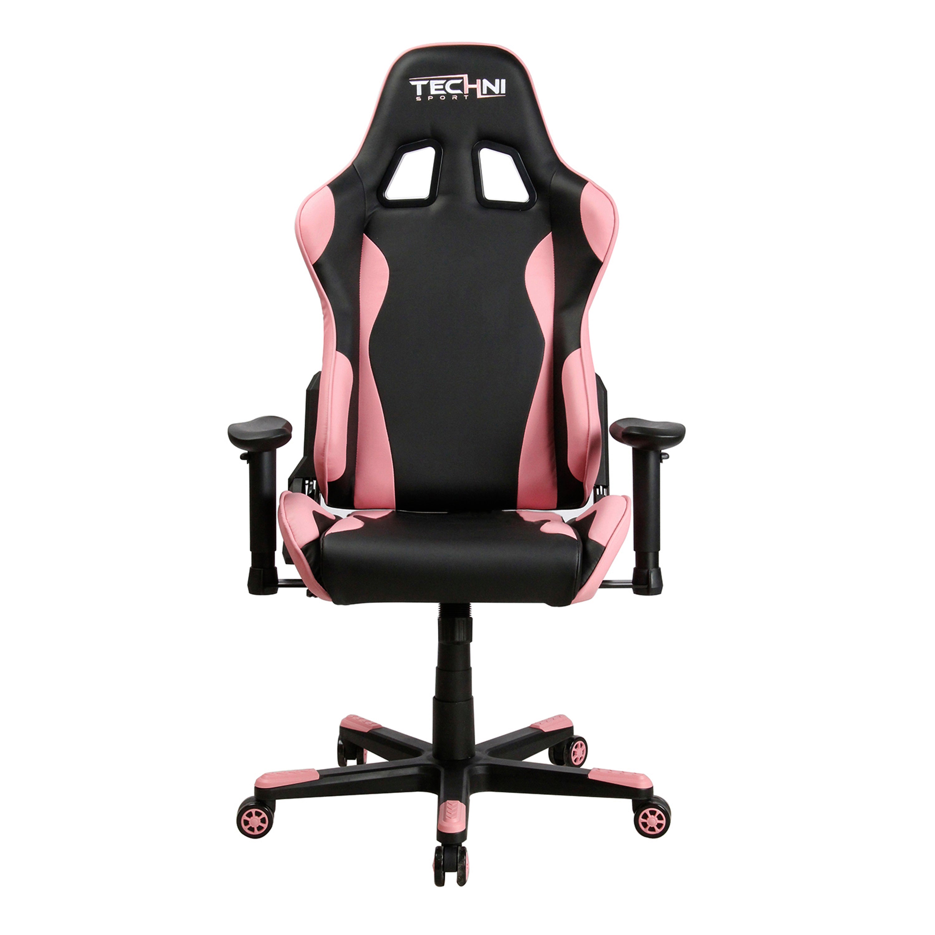 Techni Sport TS85 Pink COW Series Gaming Chair with Adjustable