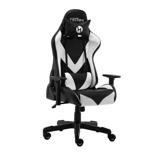 Side view of TechniSport 92 White Gaming Chair 